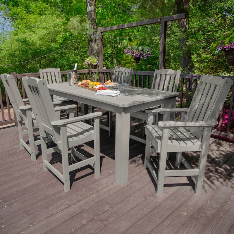 HIGHWOOD 7-Piece Outdoor Dining Set - 42" x 84" Table, Counter-height