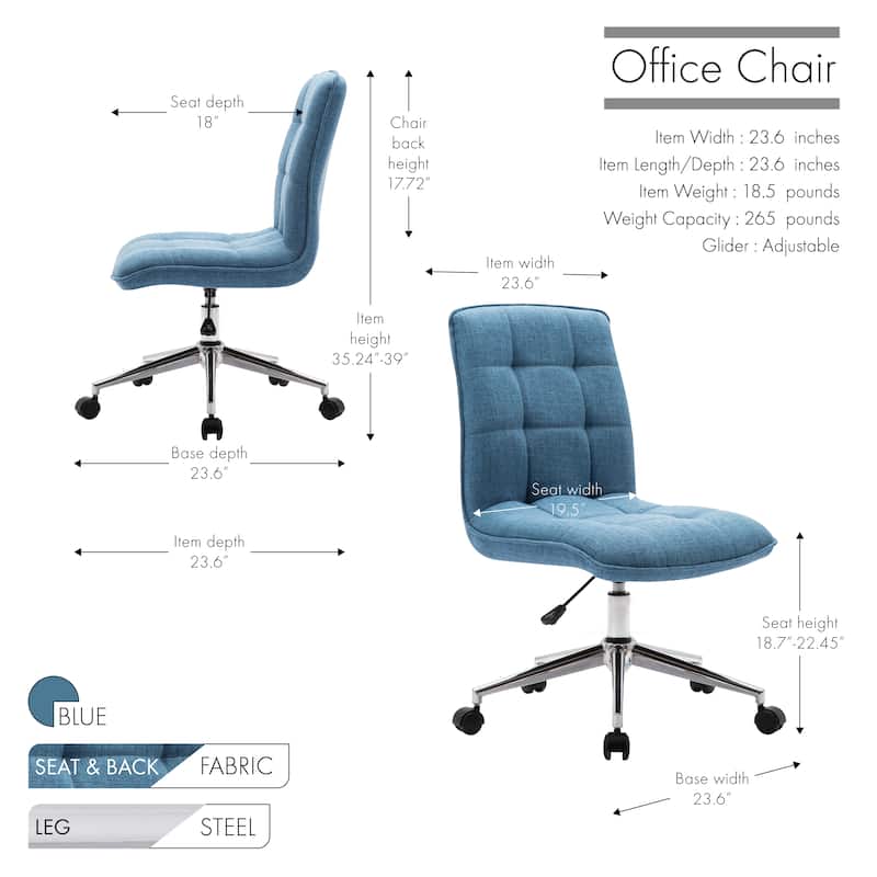 Porthos Home Leanne Adjustable Office Chair