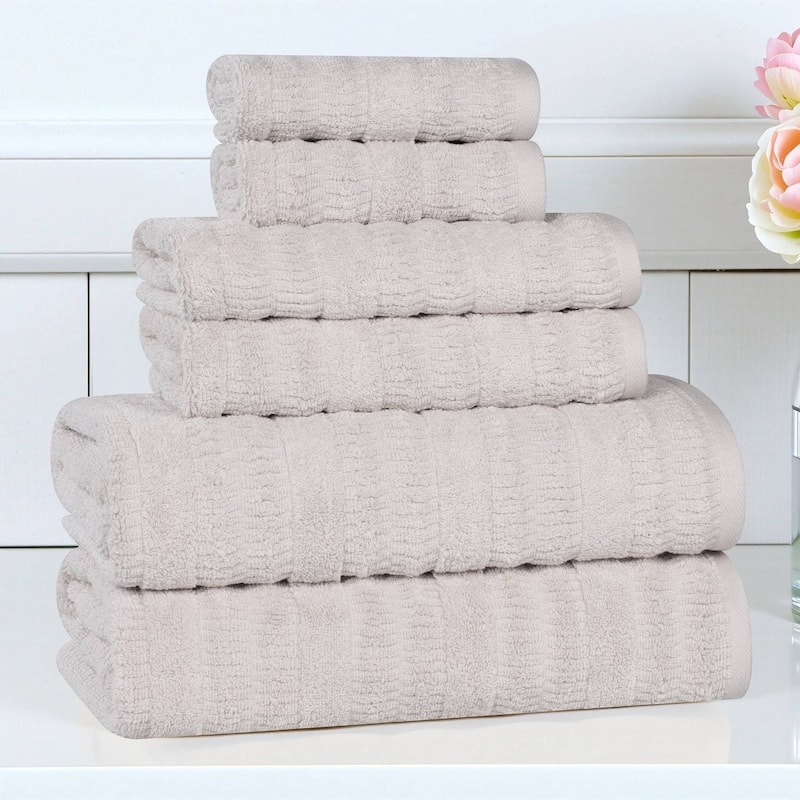 Superior Mika Smart Twist Viscose Cotton Blend 6 Piece Towel Set