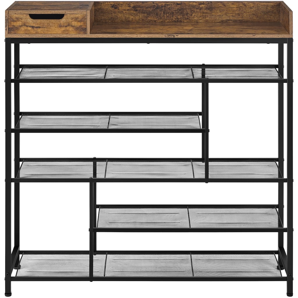 Yaheetech 6-Tier Shoes Rack Shelf Organizer Shoe Rack with Storage Box