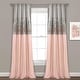 preview thumbnail 22 of 97, Silver Orchid Page Two-tone Faux Silk Single Curtain Panel 108"L x 42"W - Gray/Blush