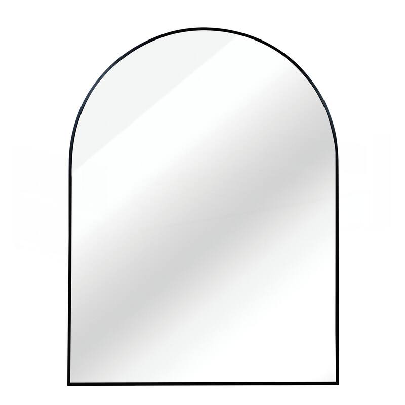 30x40 Inch Metal Framed Arched Bathrrom Mirror for Wall