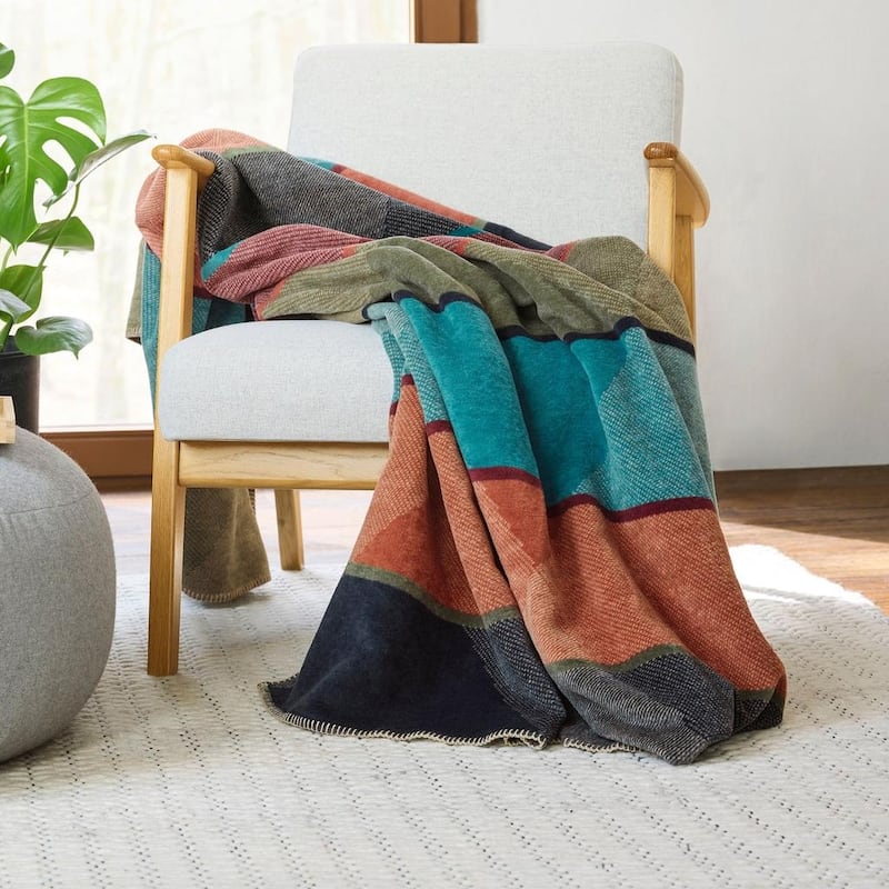 IBENA Cotton Blend Fall Inspired Soft Cozy Throw Blanket 'Alexandria'