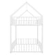 preview thumbnail 15 of 18, Twin Over Twin Metal Floor Bunk Bed with Safety Guardrails and Roof Design for Kids, House Shaped Bunk Bed Frame