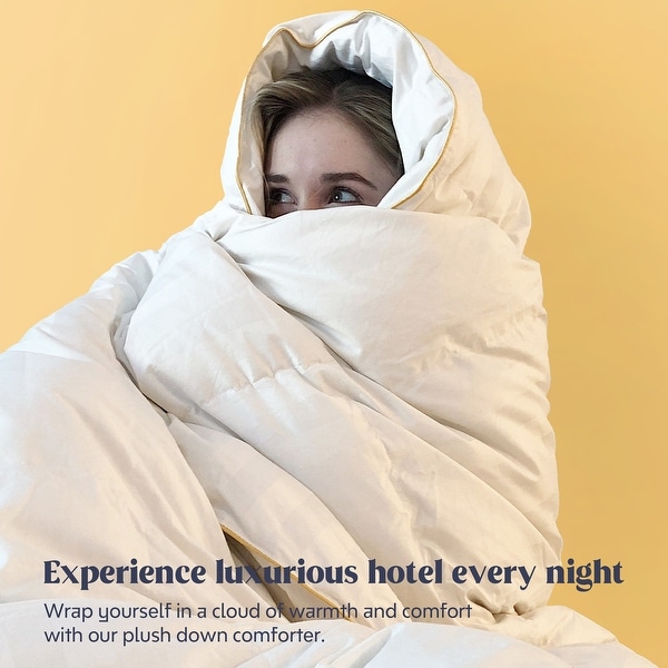 All Season 600 Fill Power 500 TC White Goose Down Comforter Duvet Insert On Sale Bed Bath Beyond 33290058