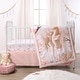 preview thumbnail 1 of 3, The Peanutshell Pink and White Fairytale Forest Crib Bedding Set for Baby Girls, 3 Piece Nursery Set