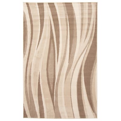 ECARPETGALLERY Machine Woven Mirage Beige Area Rug