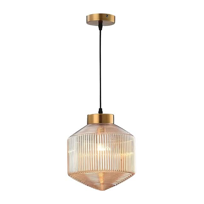 Adjustable size bar light amber hanging lamp glass pendant lights