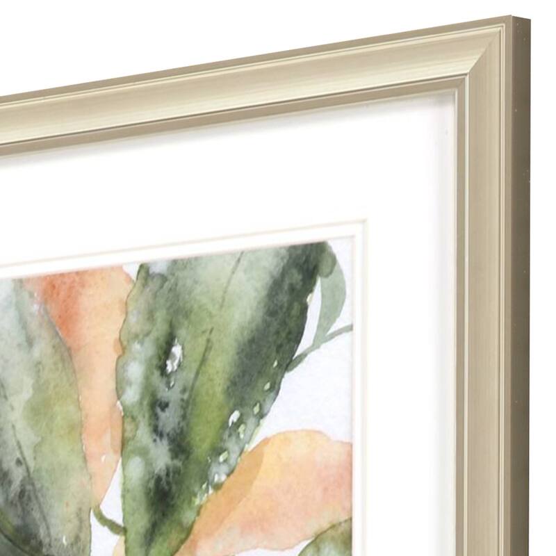 HomeRoots Set Of Two Plant Life Gold Framed Wall Art