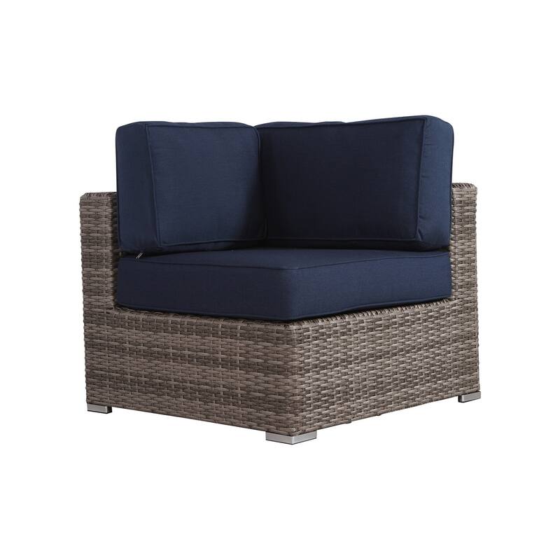 LSI Antibes 10-piece Sectional Set with Cup Holders and Sunbrella Cushions