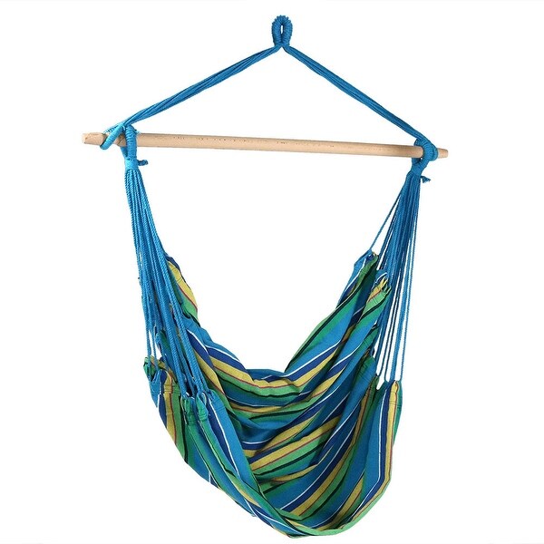 Sunnydaze Extra Large Indoor-Outdoor Hammock Chair Swing - Ocean Breeze - Hammock ONLY
