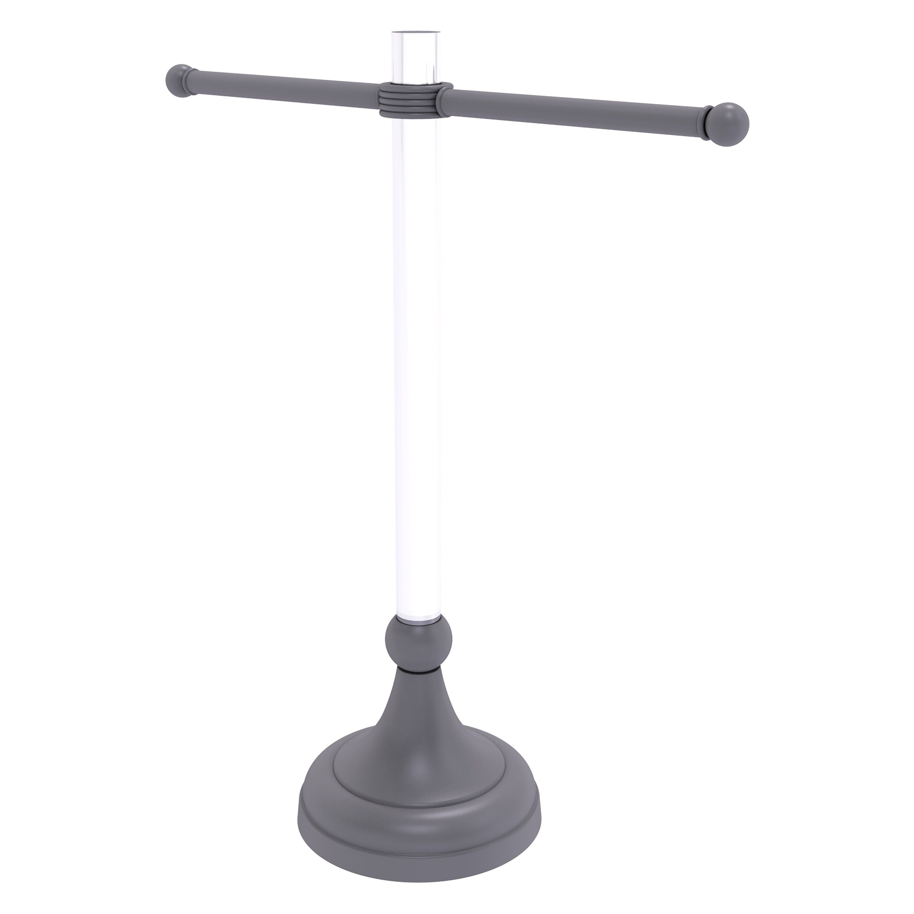 Allied Brass Pacific Grove Collection Free Standing Guest Towel Stand with Dotted Accents in Matte Black Allied Brass Pacific Grove Collection Free Standing Guest Towel Stand with Dotted Accents in Matte Black