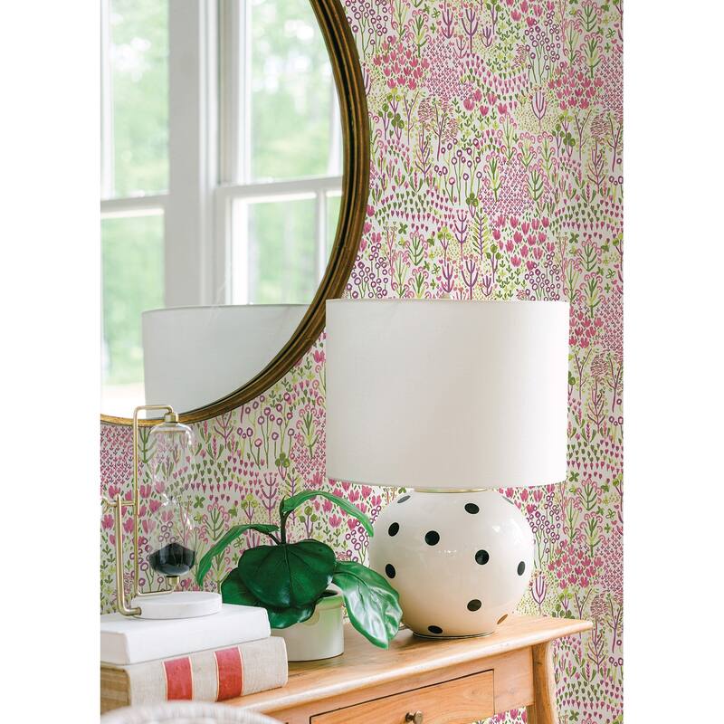 A-Street Prints Chilton Pink Wildflowers Wallpaper