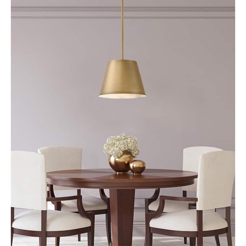 Westinghouse Lighting Derose One-Light Indoor Pendant, Brushed Brass Finish - 1-Light