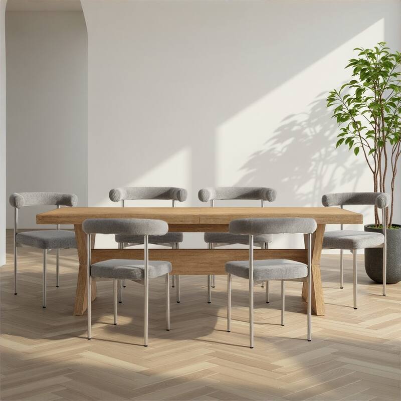 Shannon Upholstered Curved Back Barrel Kitchen Dining Chairs - Set of 2/4/6