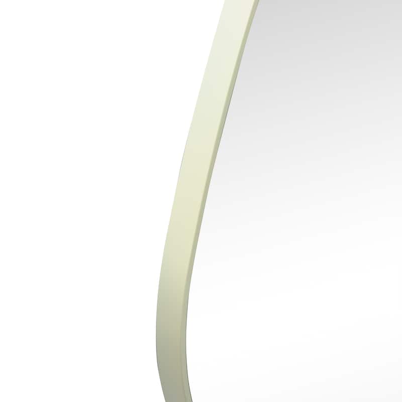 20 in. W x 42 in. H Large Irregular Framed Decorative Wall Mirror - 41.93 H x 19.88 W x 1 D