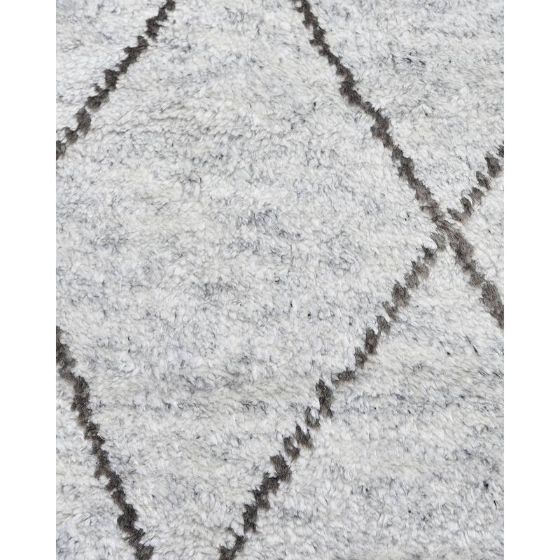 Overton Handmade Shaggy Boho Moroccan Area Rug