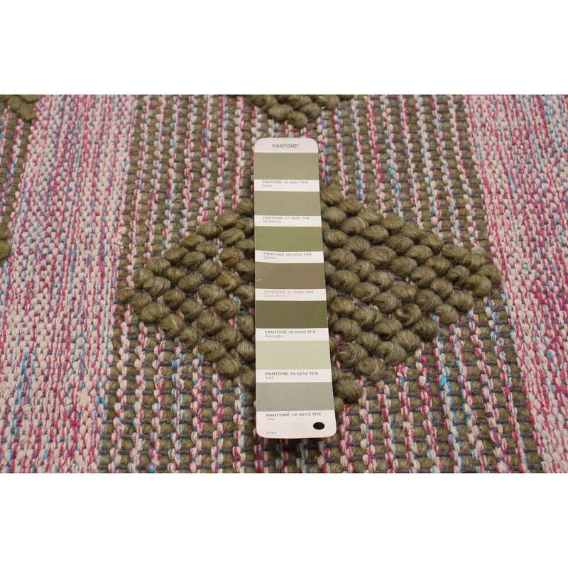 ECARPETGALLERY Braid weave Sienna Olive Wool Rug - 5'11 x 9'3
