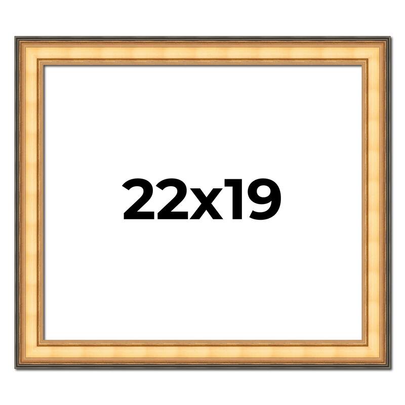 22x19 Frame Gold Plein Aire Solid Wood Picture Frame Width 2 Inches |