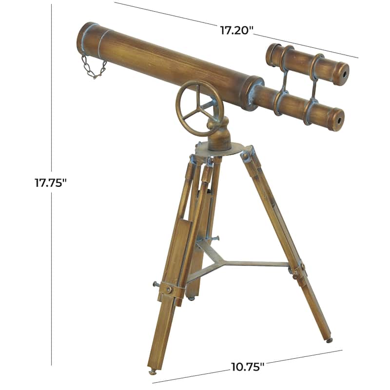 Metal Telescope - Brass - Roche River Decor