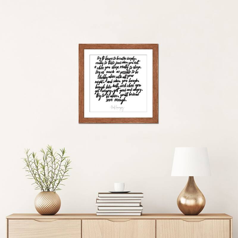 iCanvas "Hemingway Try To Be Alive Quote" by Honeymoon Hotel