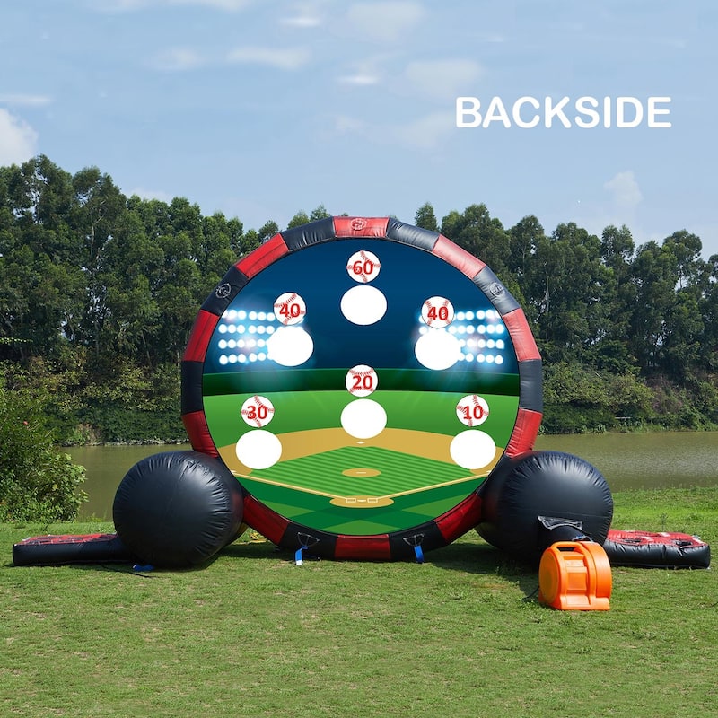 Jump Orange Outdoor Soccer Dart Commercial Grade Inflatable Large Multi Game for Kids & Adults with Air Blower