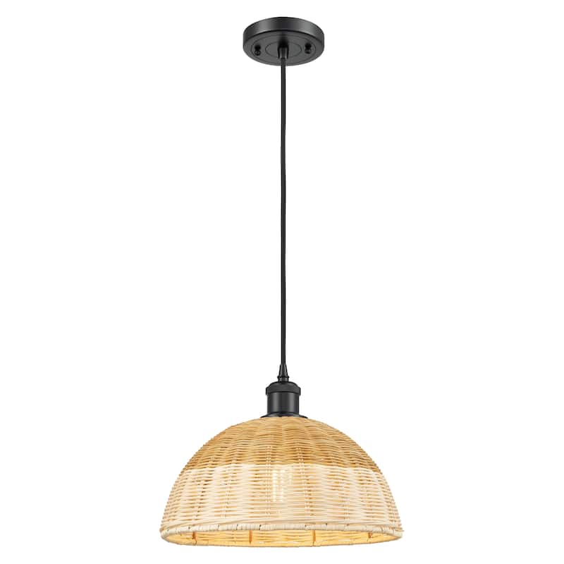 Innovations Lighting Endless Possibilities Ballston - Bristol Natural II - 1 Light 12" Cord Hung Mini Pendant - Matte Black