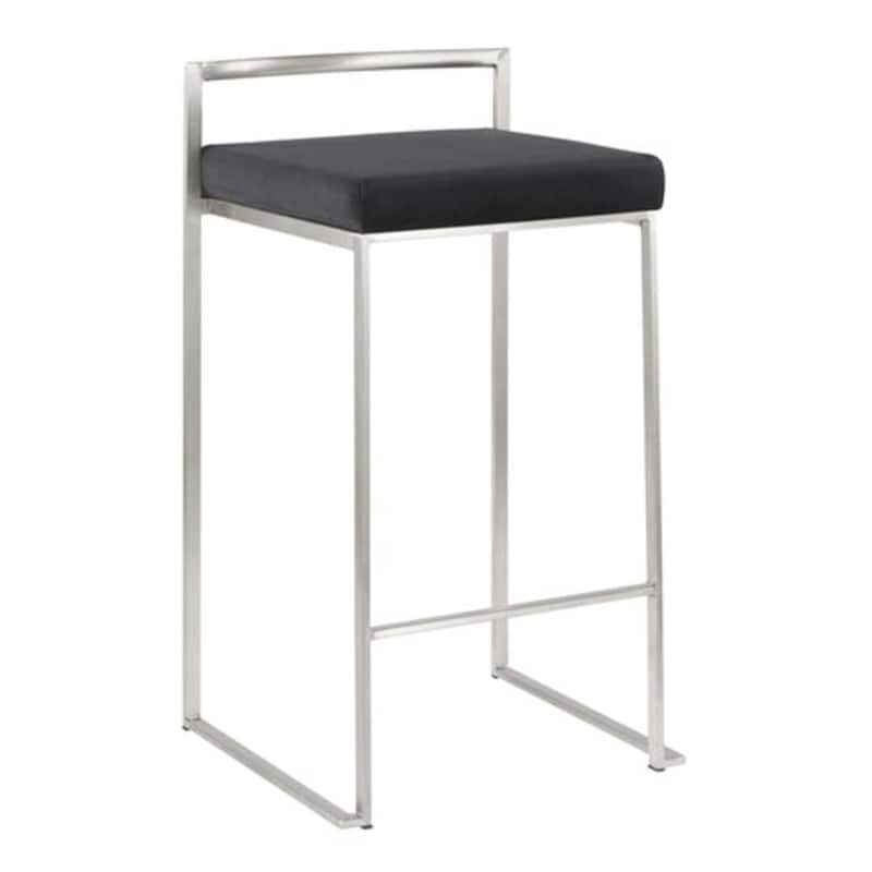 Salem Counter Stool - Chrome/Black