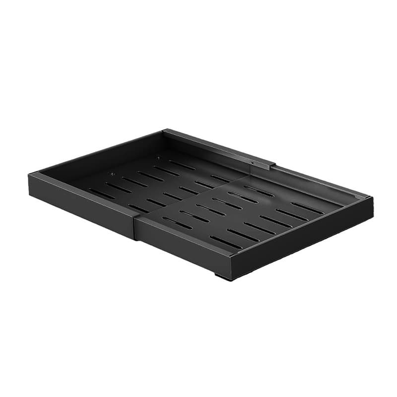 1Pc 3 Rails Expandable Pull Out Cabinet Organizer - Large (43.5-68cm) - Black