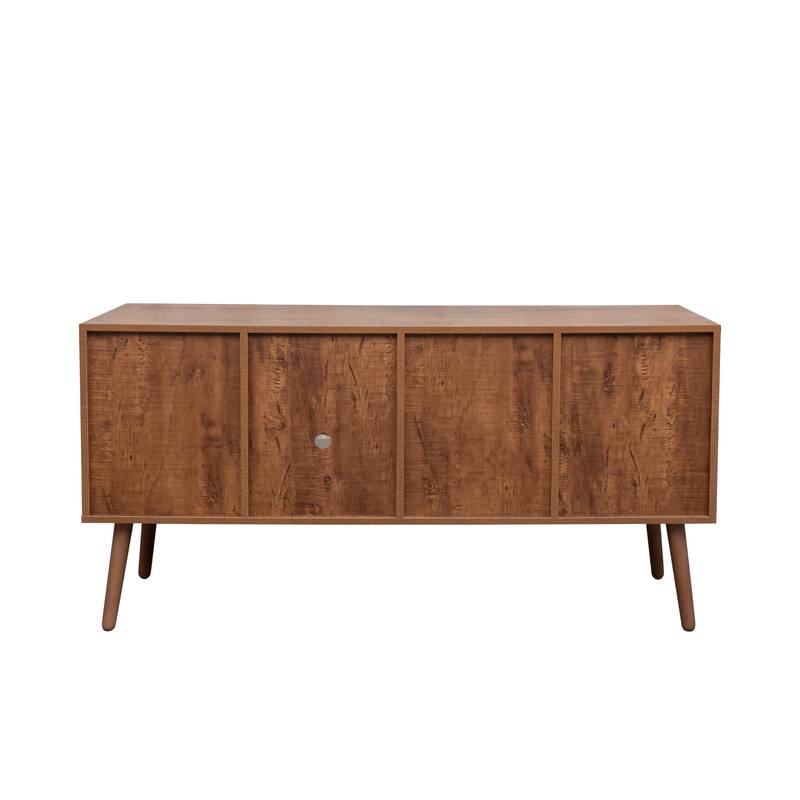 Anmytek Mid-Century Modern Wood Media Console TV Stand with Storage