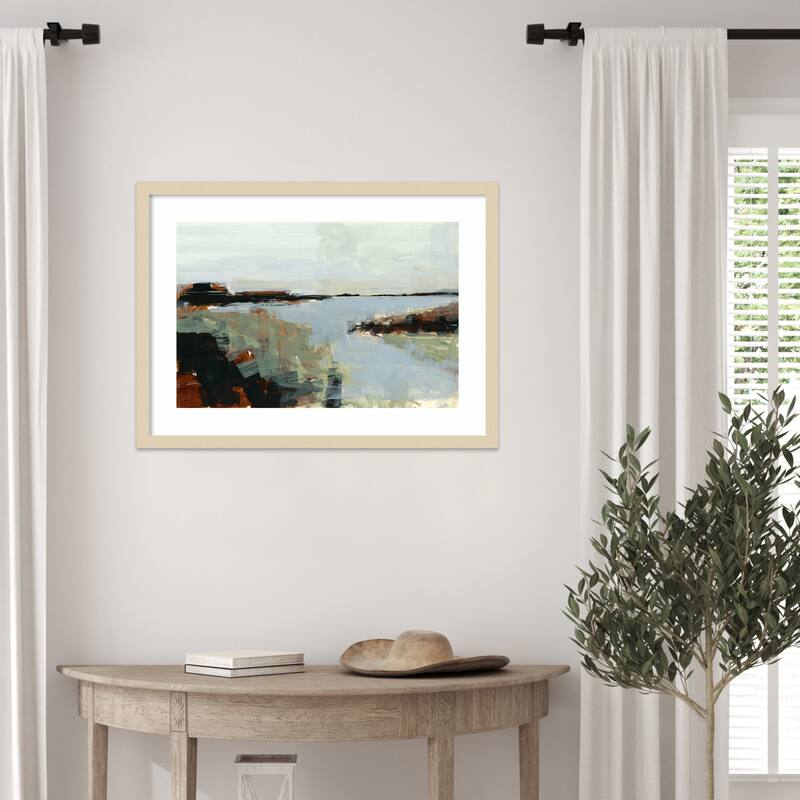 Gone Fishing by Cartissi Wood Framed Wall Art Print