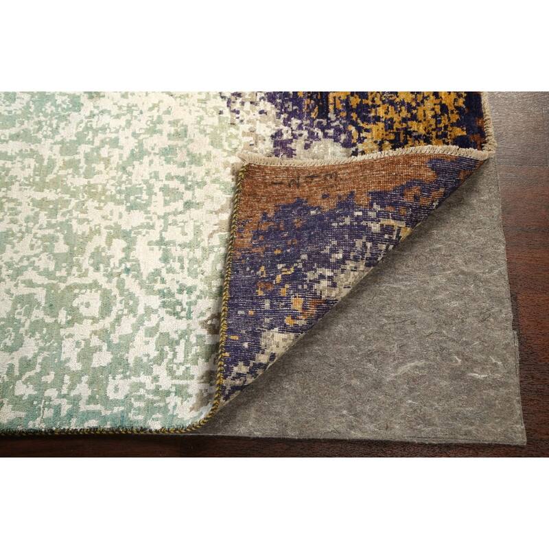Wool/ Silk Artistic Contemporary Abstract Oriental Area Rug Handmade - 4'1" x 6'1"