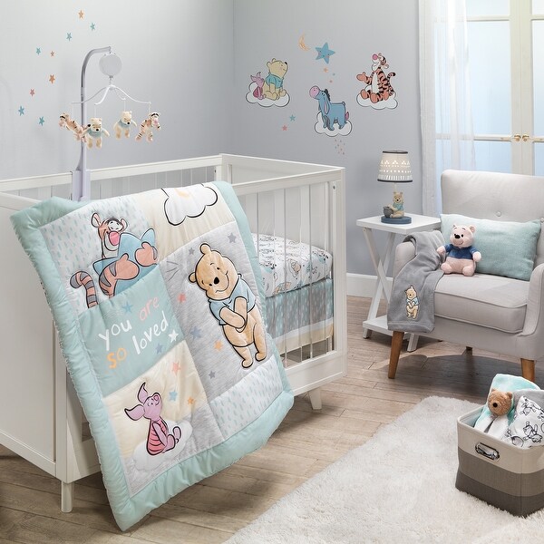 Lambs Ivy Disney Baby Winnie the Pooh Hugs Musical Baby Crib