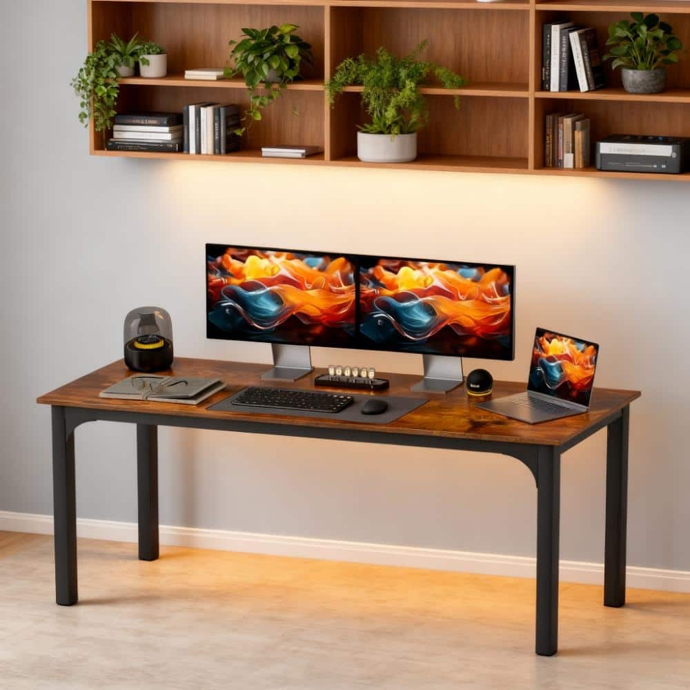 Desktop Desk with Metal Legs,Computer Desk,For Home and Office