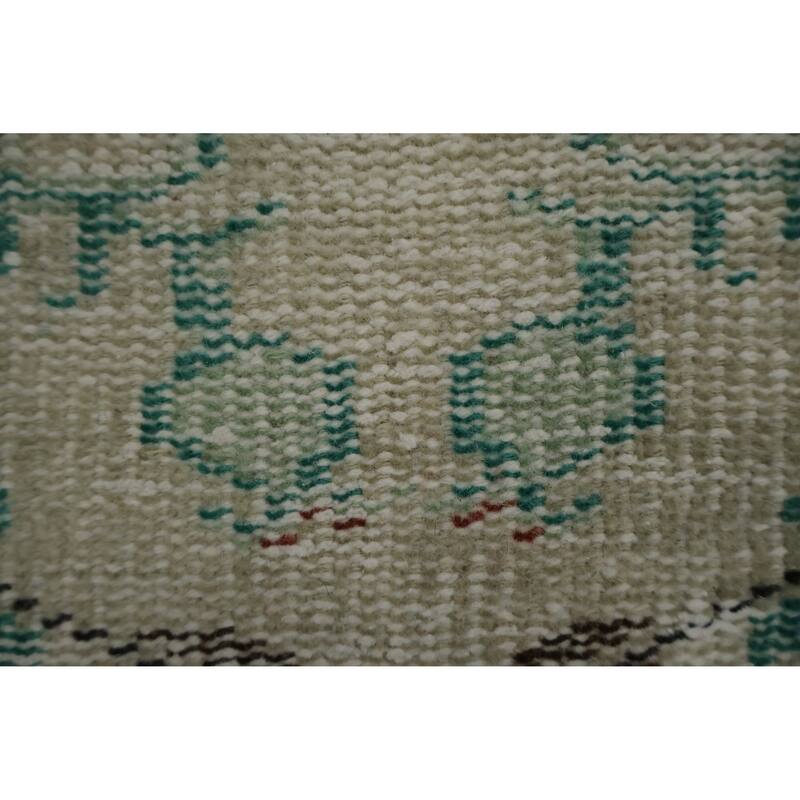 Hand Knotted Oriental 100% Wool Carpet Transitional Floral Beige & Ivories Anatolian Area Rug - 9' 2'' X 5' 7''