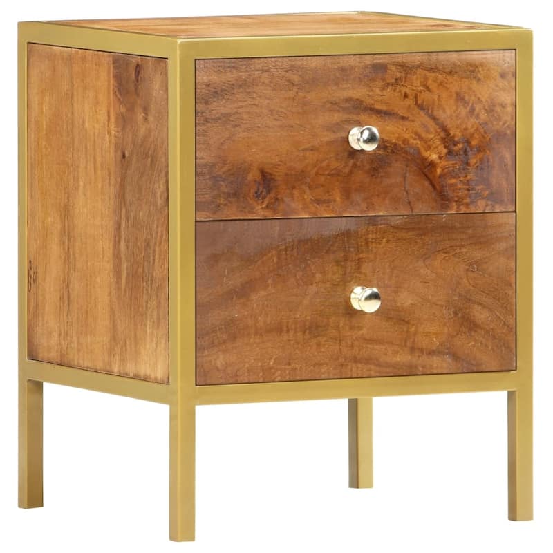 vidaXL Bedside Cabinet 15.7"x13.8"x19.7" Solid Mango Wood