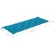 preview thumbnail 9 of 8, vidaXL Batavia Bench with Light Blue Cushion 59.1" Solid Teak Wood - 59.1" x 20.3" x 33.1"