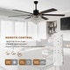 preview thumbnail 13 of 18, Cusp Barn 65" Ceiling Fan with Light and Remote,Modern Gorgeous Crystal Light Fixture,Silent Reversible Motor Fan Light,6-Speeds
