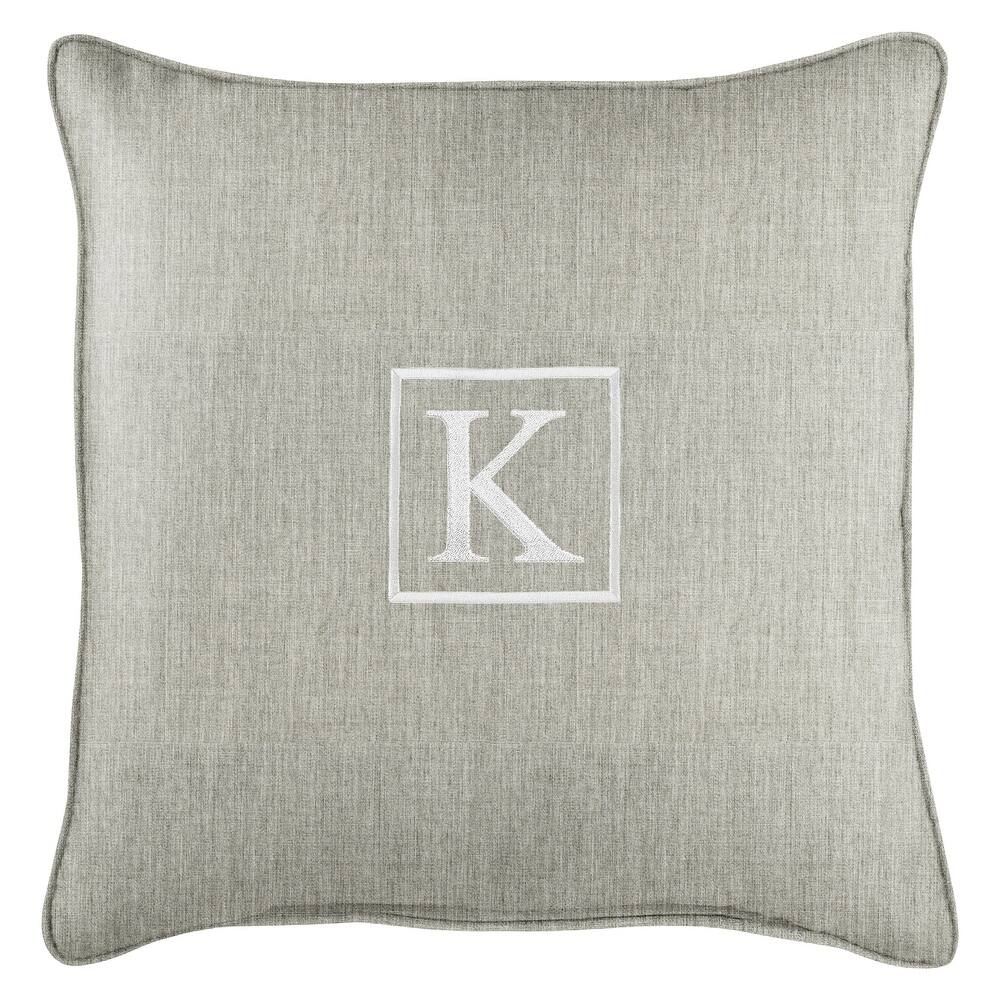 Monogram Corded Single Square Pillow by Havenside Home