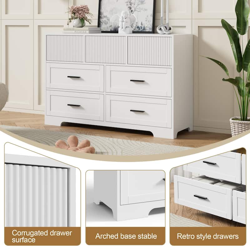 7 Drawer Large Drawers Furniture Storage Cabinet Bedroom