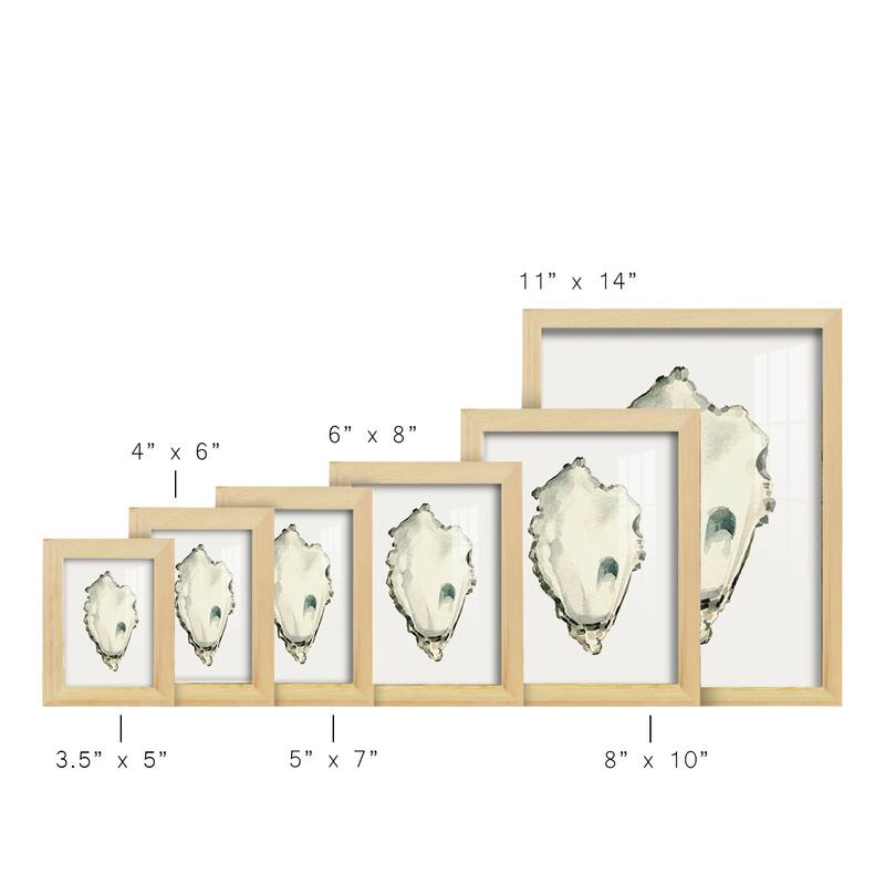 Neutral Oyster Study IV -Framed Print w/glass-Cherry Red