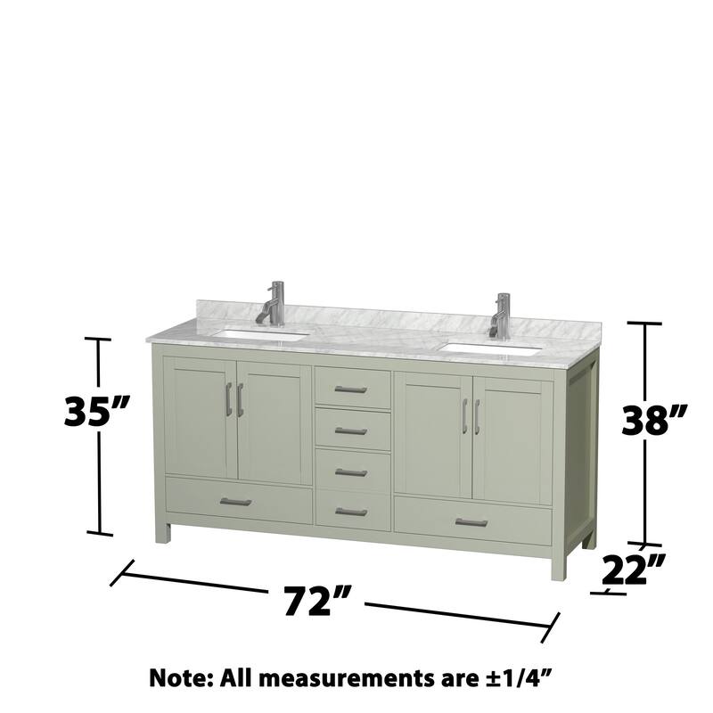 Wyndham Collection WCS141472DUNSM70 Sheffield 72" Free Standing Double