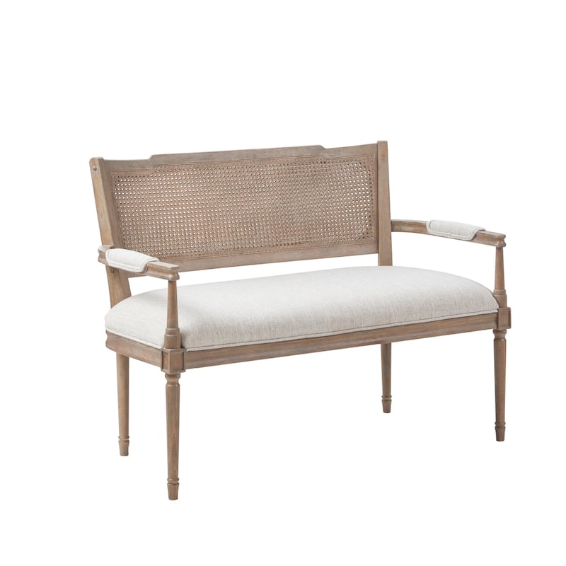Madison Park Willshire Beige Reclaimed Natural Settee
