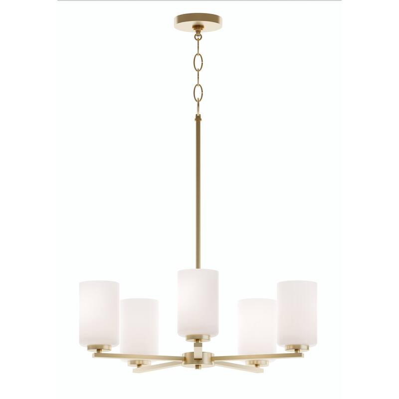 AFX LEOP24MB Leo 5 Light 24" Wide Pillar Candle Pendant