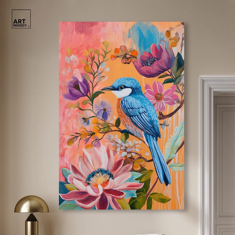 Spring Bird Canvas by Art Remedy, Gallery Wrapped