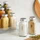 14 Pack 6oz Large Square Glass Spice Jars w/ 2 Types of Preprinted ...