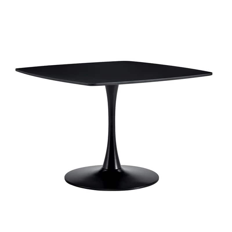 42.1" Mid-century Dining Table With Round Pedestal for 4-6 People