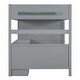 preview thumbnail 31 of 32, Full Size Wooden Loft Bed with Wardrobe, Desk, Drawers, Shelves for Bedroom