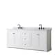 Option White, Black Trim, White Carrara Marble Top