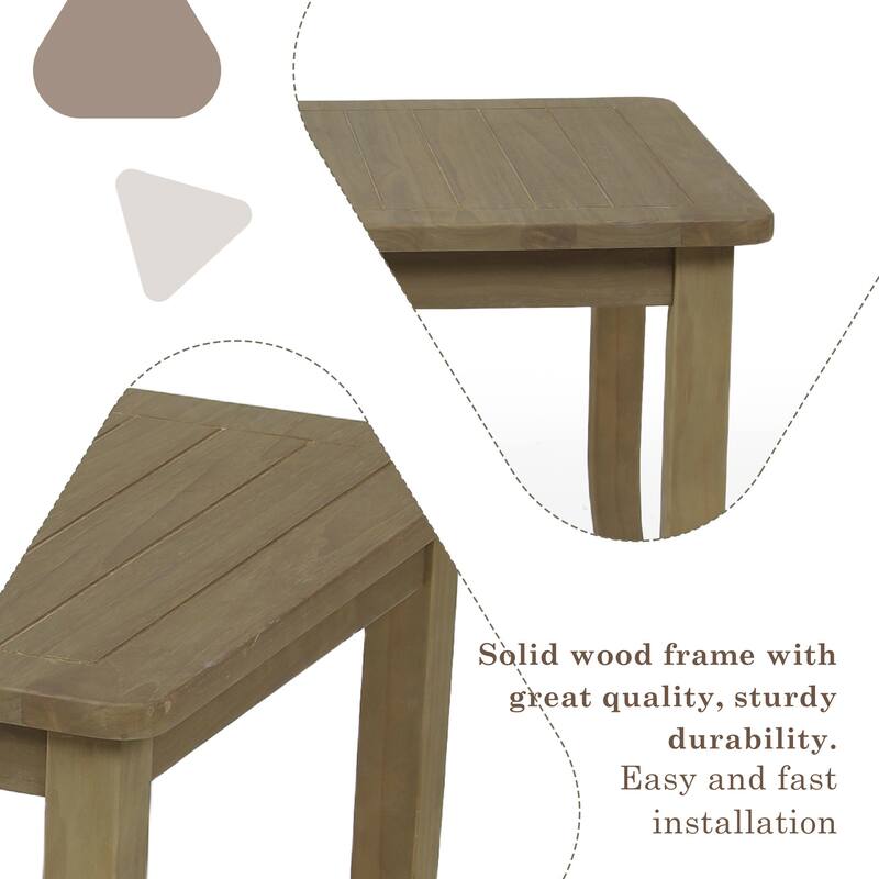 Patio Teak Wood Outdoor Rectangle Coffee Table